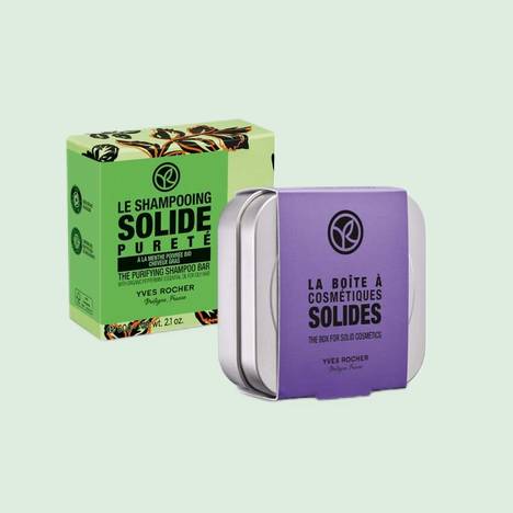 Le Shampooing Solide Pureté + boîte à cosmétiques solides