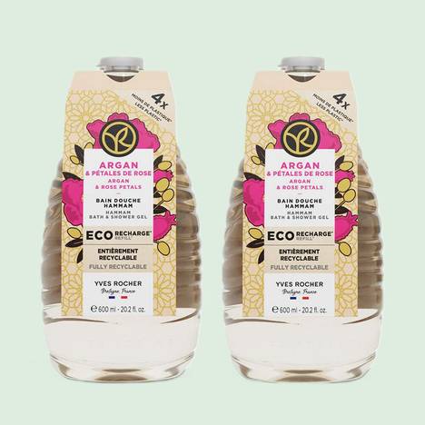 Duo Eco-Recharge Bain Douche Argan & Pétales de Rose