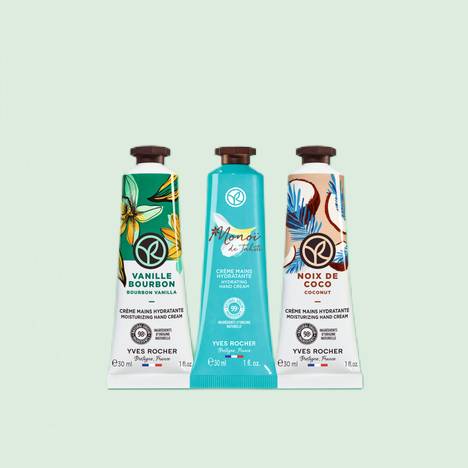 Trio Crèmes Mains Coco, Vanille, Monoï
